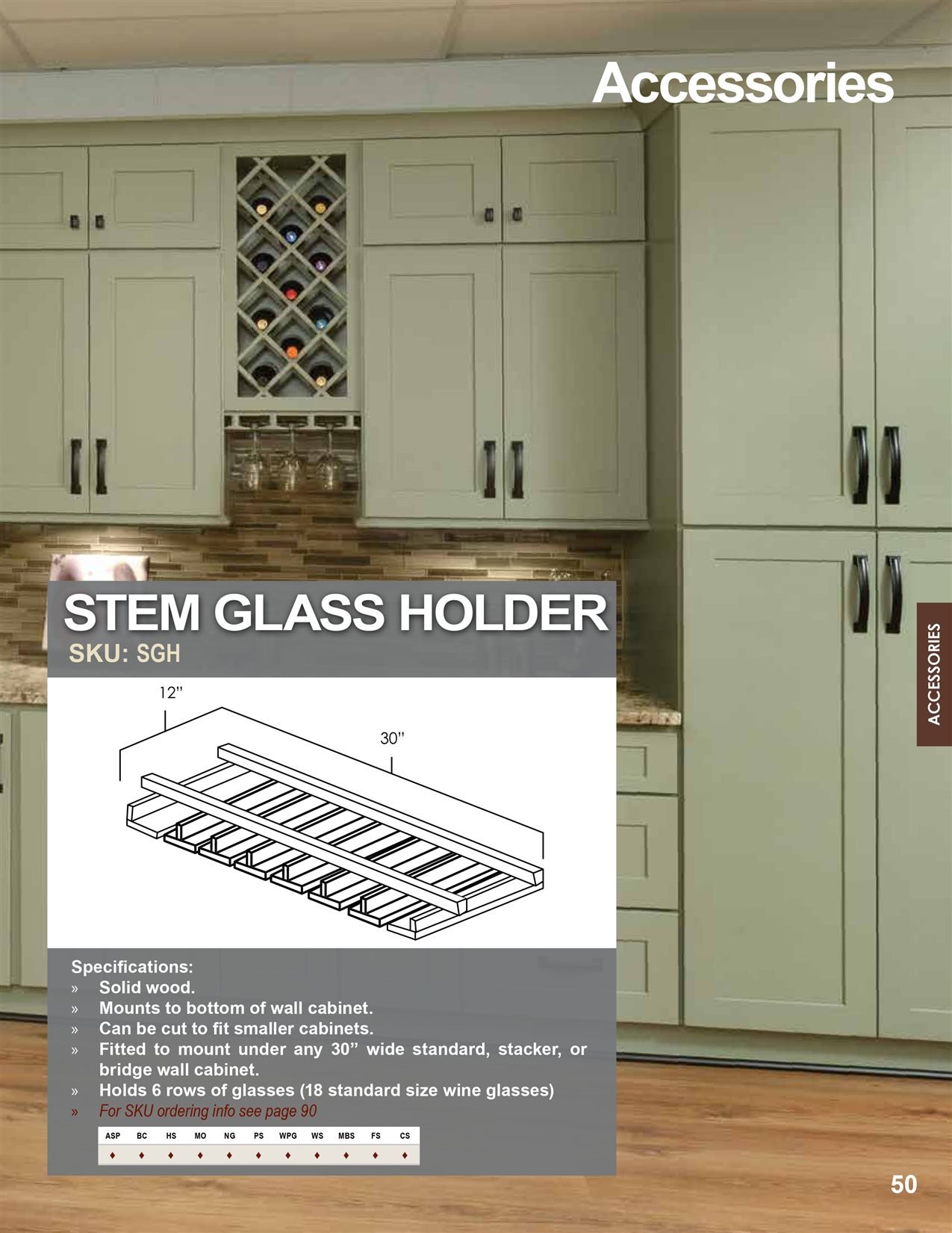 Accessories and storage configurations, sheet 1