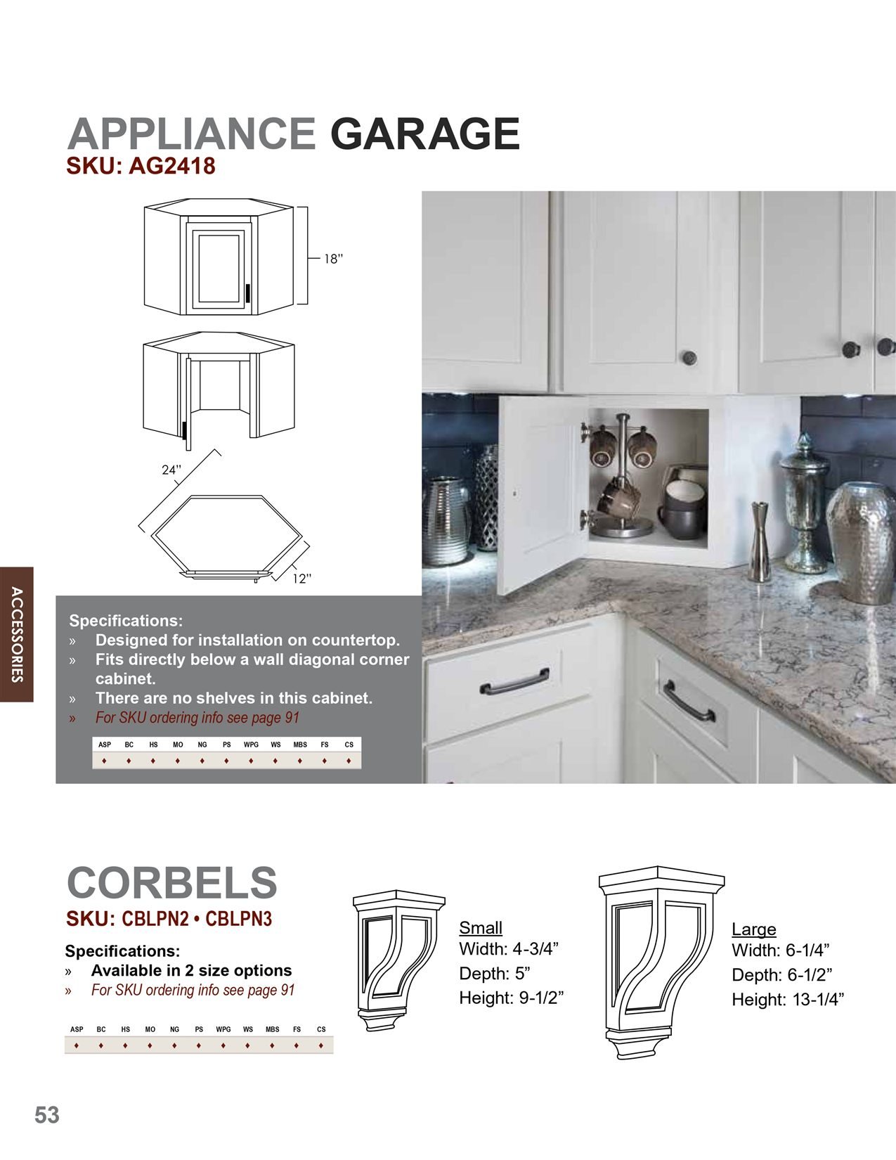 Accessories and storage configurations, sheet 4